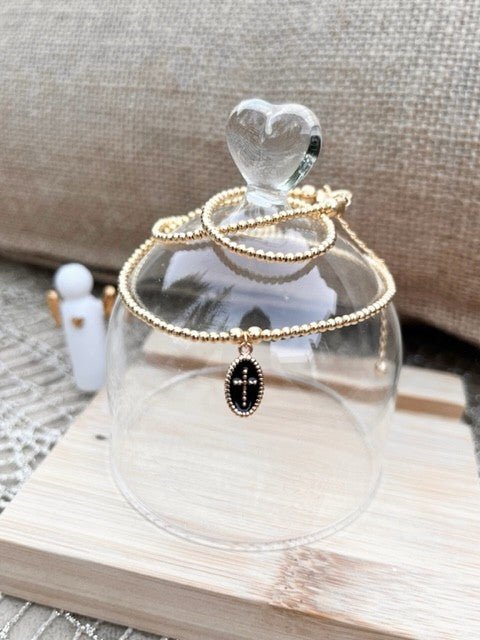 Collier "oh my croix" noir