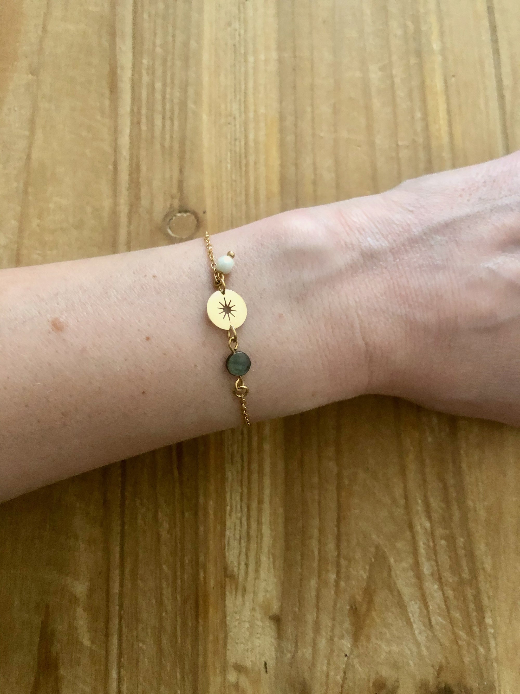 Bracelet "soleil nacré"