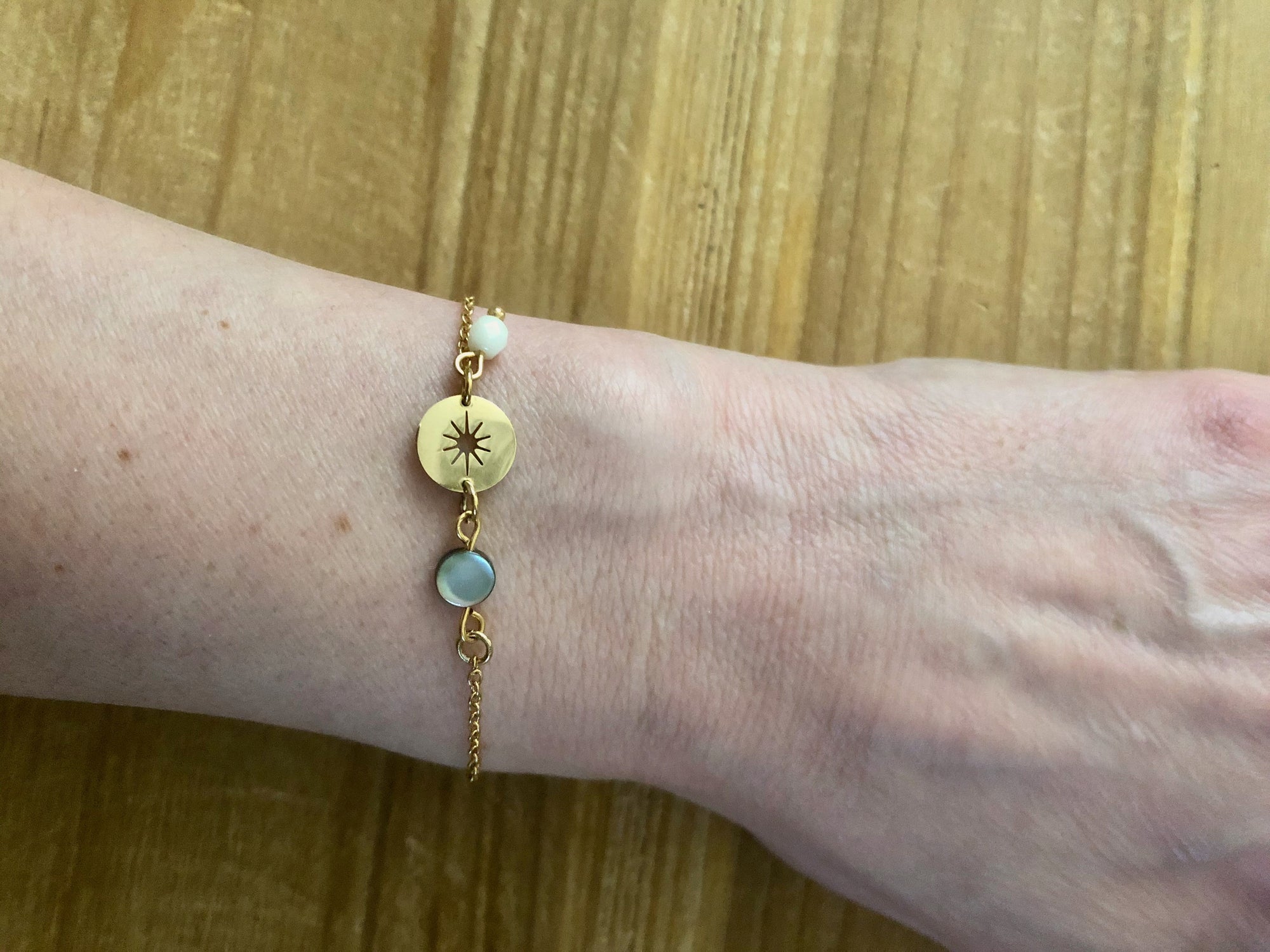Bracelet "soleil nacré"