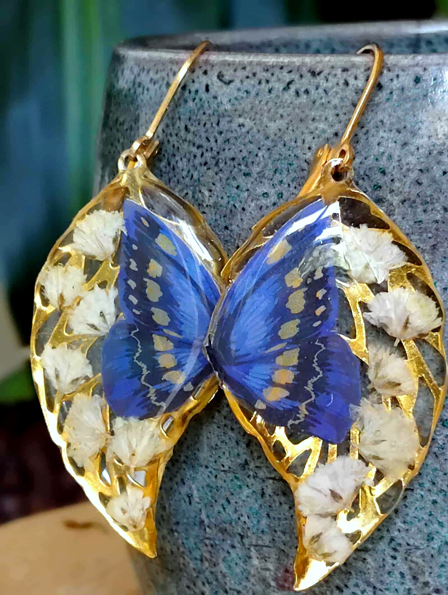 Boucles d'oreille, Gypsophiles