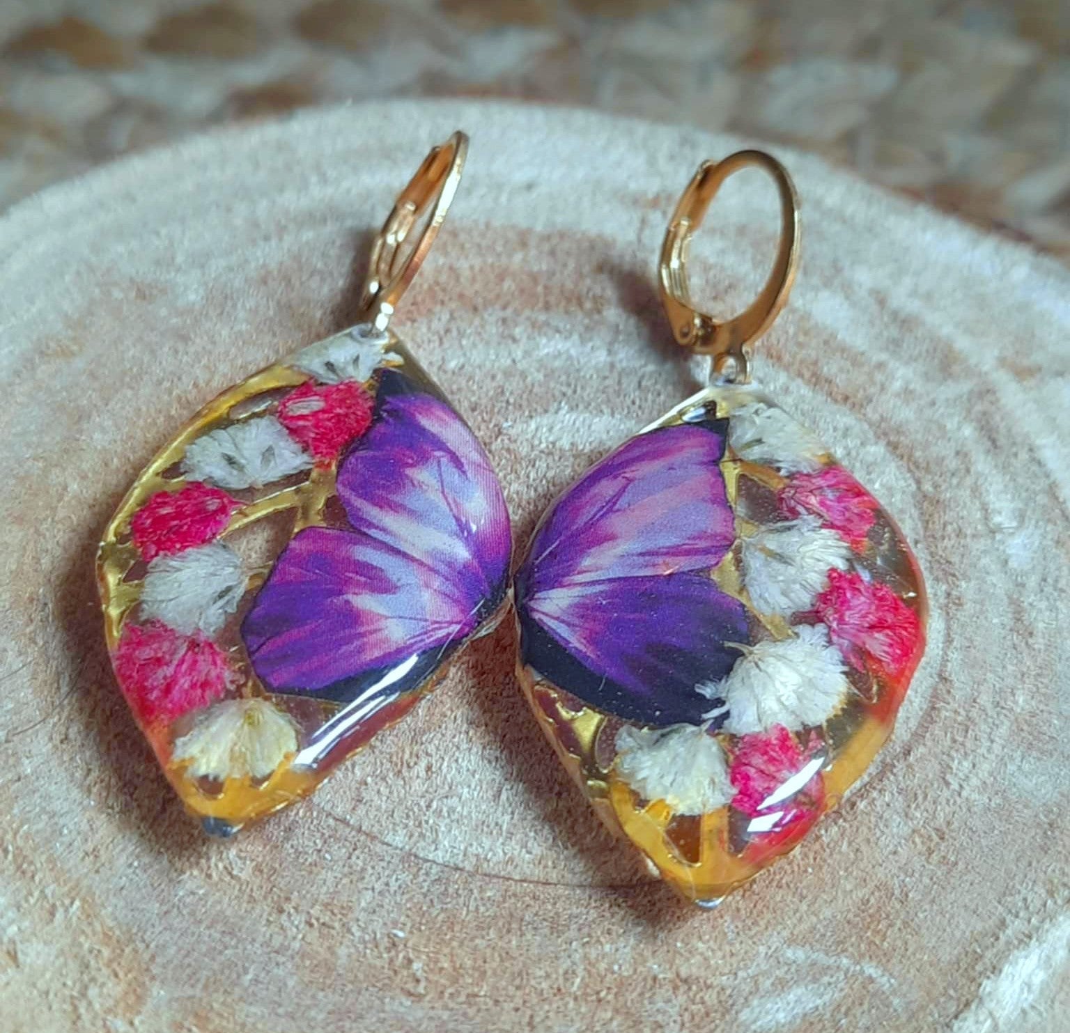 Boucles d'oreille, Gypsophiles