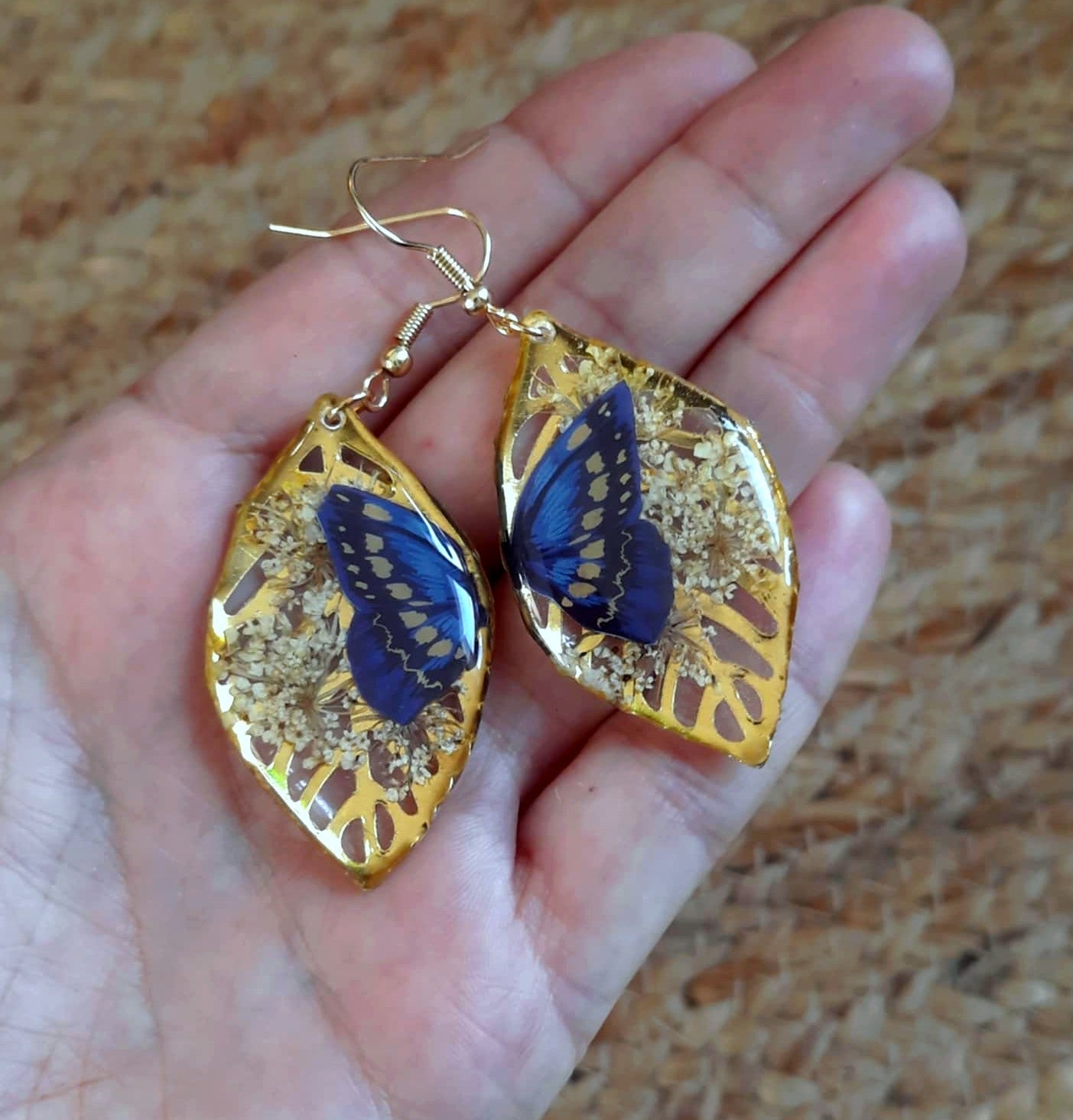 Boucles d'oreille, Fleur de carotte