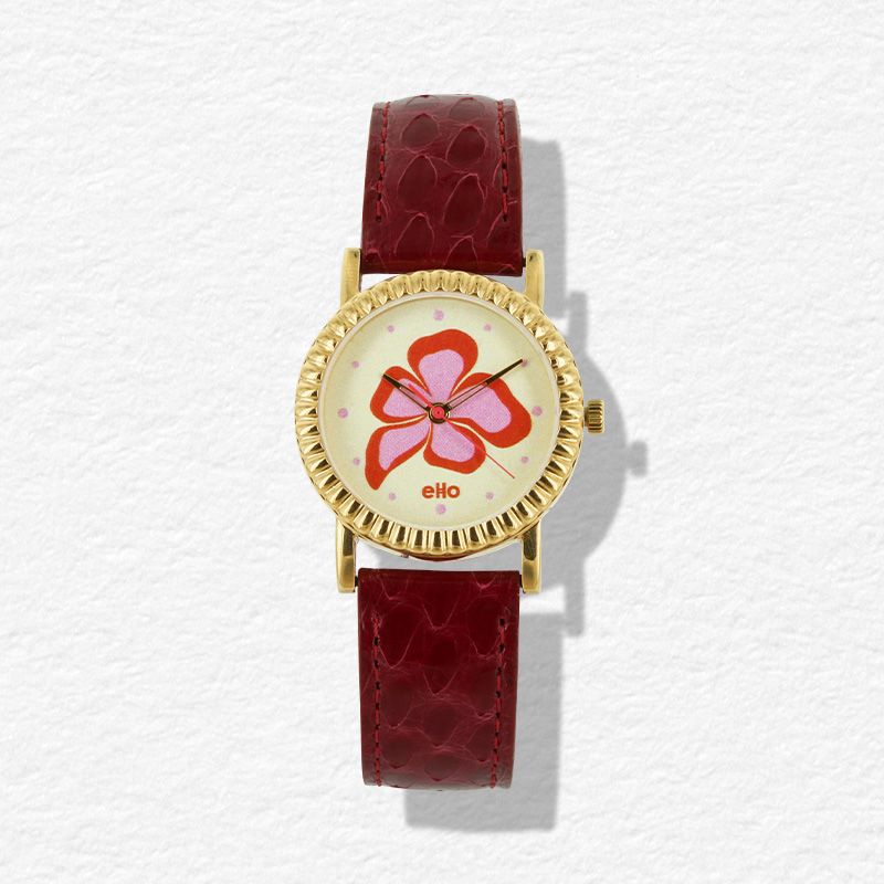 Montre Bordeaux Hibiscus