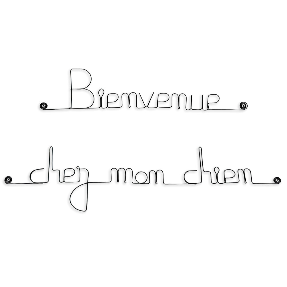 Message simple en fil de fer