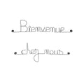 Simple wire message "Welcome Home" - to be pinned - Wall jewellery