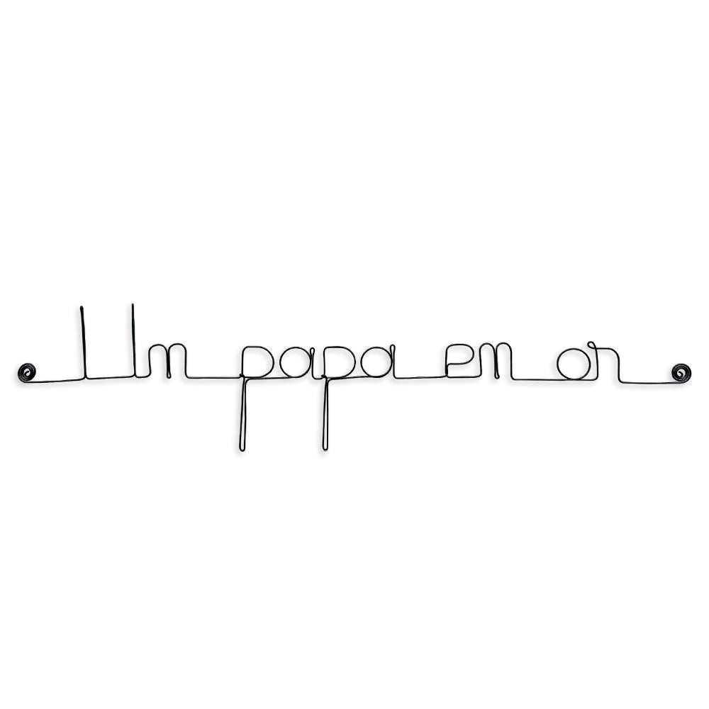 Simple wire message "A golden dad" - to pin up - Wall jewelry