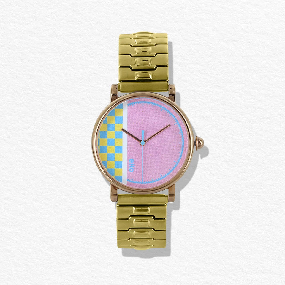 Montre Pixel Doré