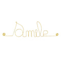 Simple wire message "Smile" - pin up - Wall art