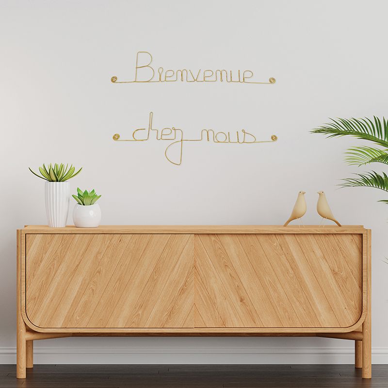 Simple wire message "Welcome Home" - to be pinned - Wall jewellery