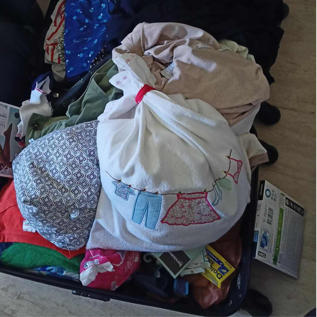 Sac à linge brodé