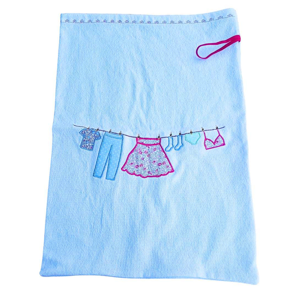 Sac à linge brodé