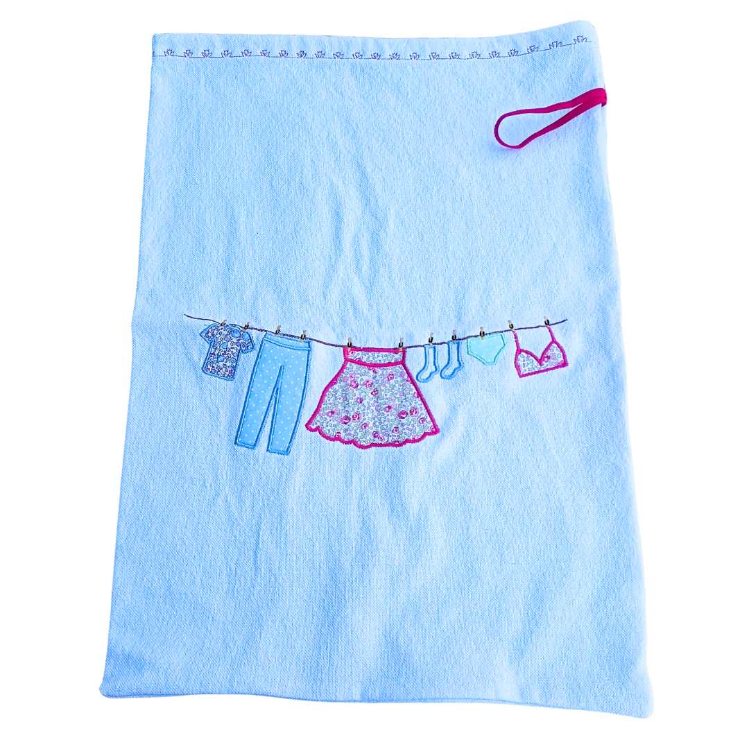 Sac à linge brodé