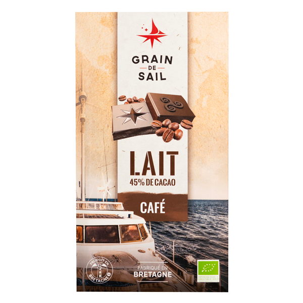 Tablette de chocolat au Lait et café - 100G - BIO