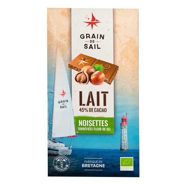 Tablette de chocolat au Lait et noisettes torréfiées - 100G - BIO