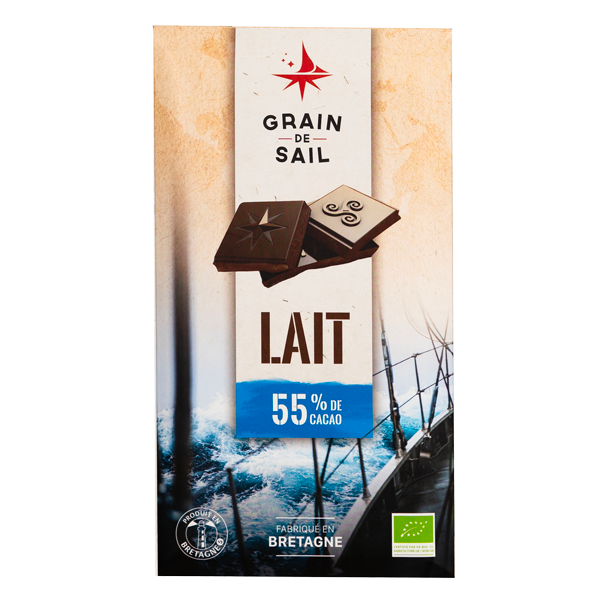 Tablette de chocolat au Lait intense en cacao 55% - 100G - BIO