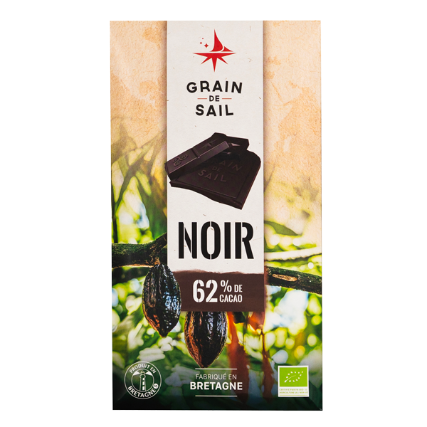 Dark Chocolate Bar 62% Cacao - 100g - Organic