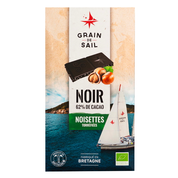Tablette de chocolat Noir et noisettes torréfiées - 100G - BIO