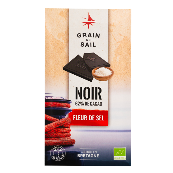 Tablette de chocolat Noir et fleur de sel - 100G - BIO