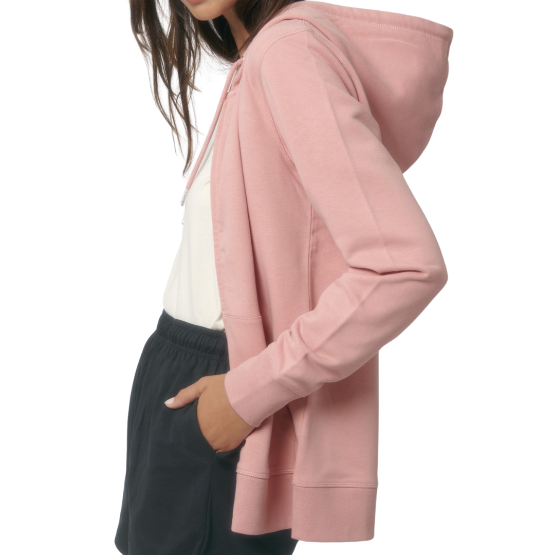 Veste capuche zippée mixte en coton bio | DESTOCKAGE