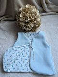 SHEPHERD'S VEST GREEN SWEATER WITH FLOWERS AND POLKA DOTS 18 MONTHS-3 YEARS