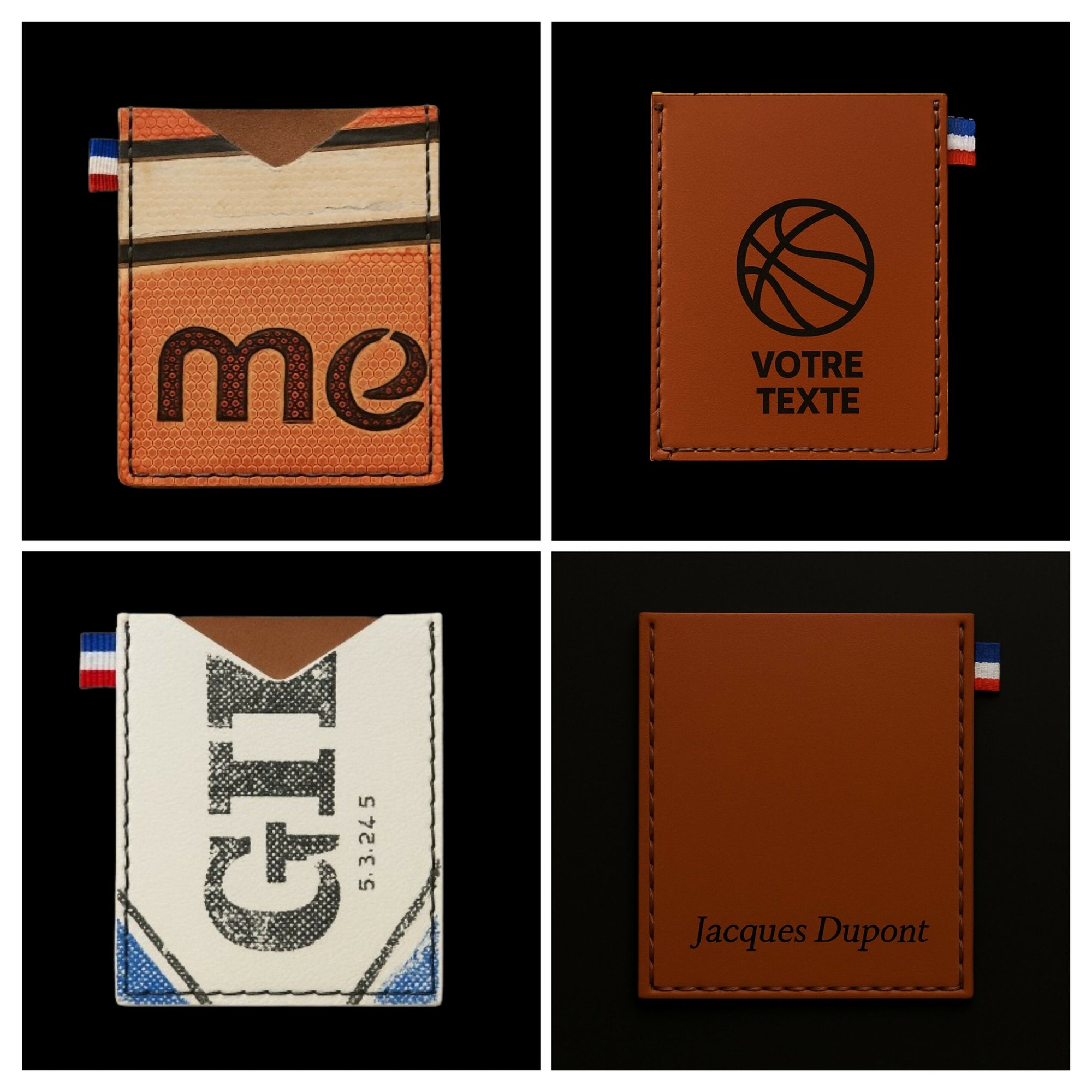 Porte-carte personnalisé au laser