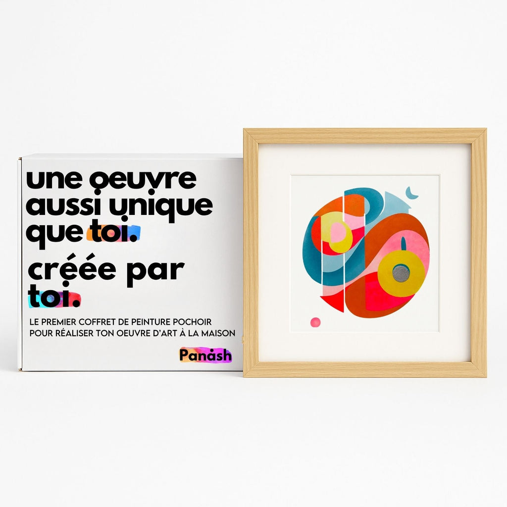 Coffret pochoir SINERGY – 3 pochoirs superposables + kit peinture complet