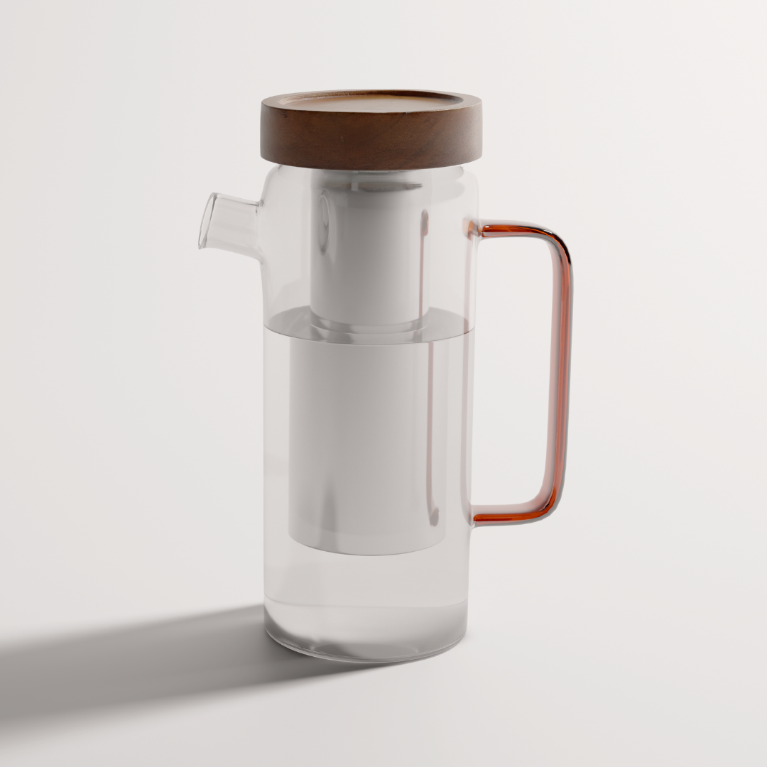 Carafe filtrante en verre  écologique 1,5L