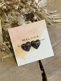 BO petits coeurs résine paillettes multico