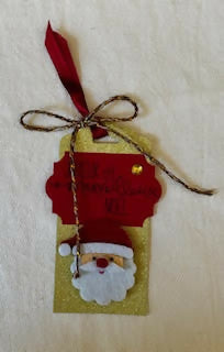 Etiquettes cadeaux Père Noël feutrine