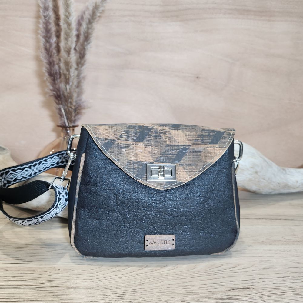 Sac Camélia en Piñatex, Apple Skin et Liège