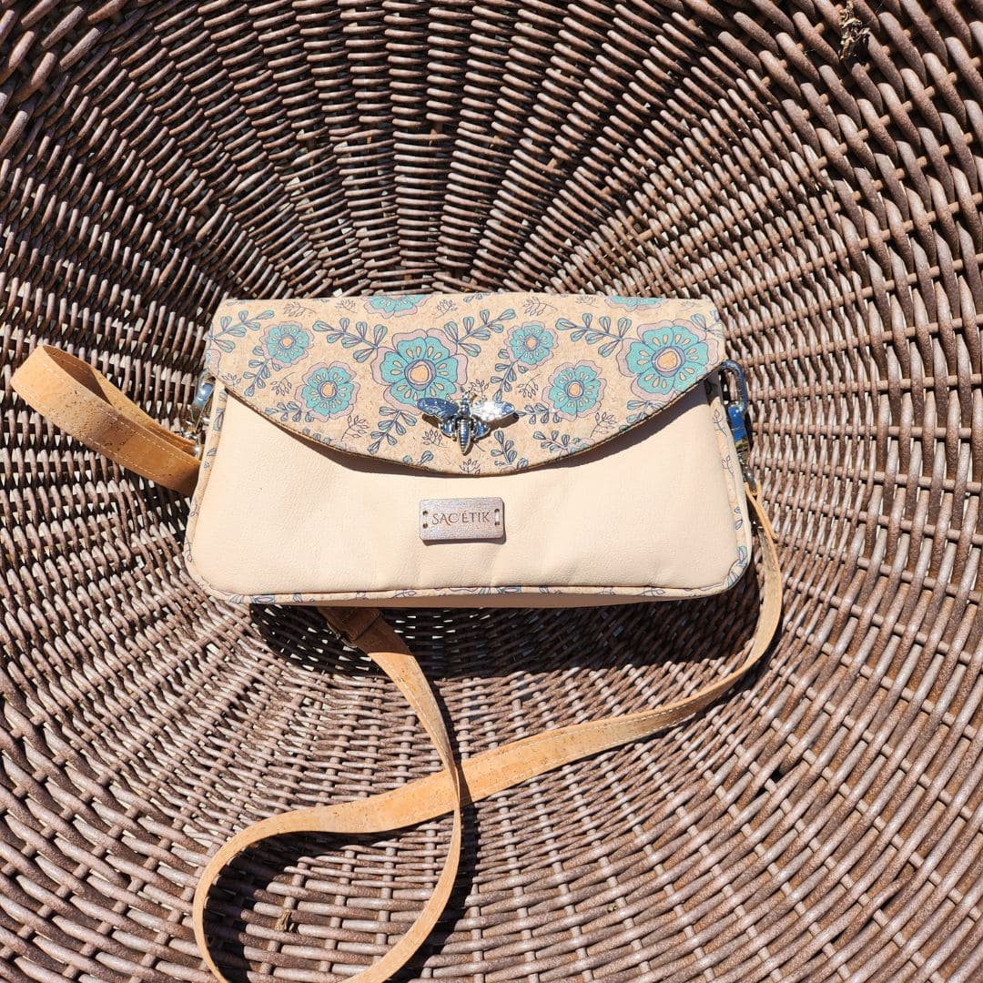 Sac Baguette Magnolia en Piñatex avec Rabat en Liège