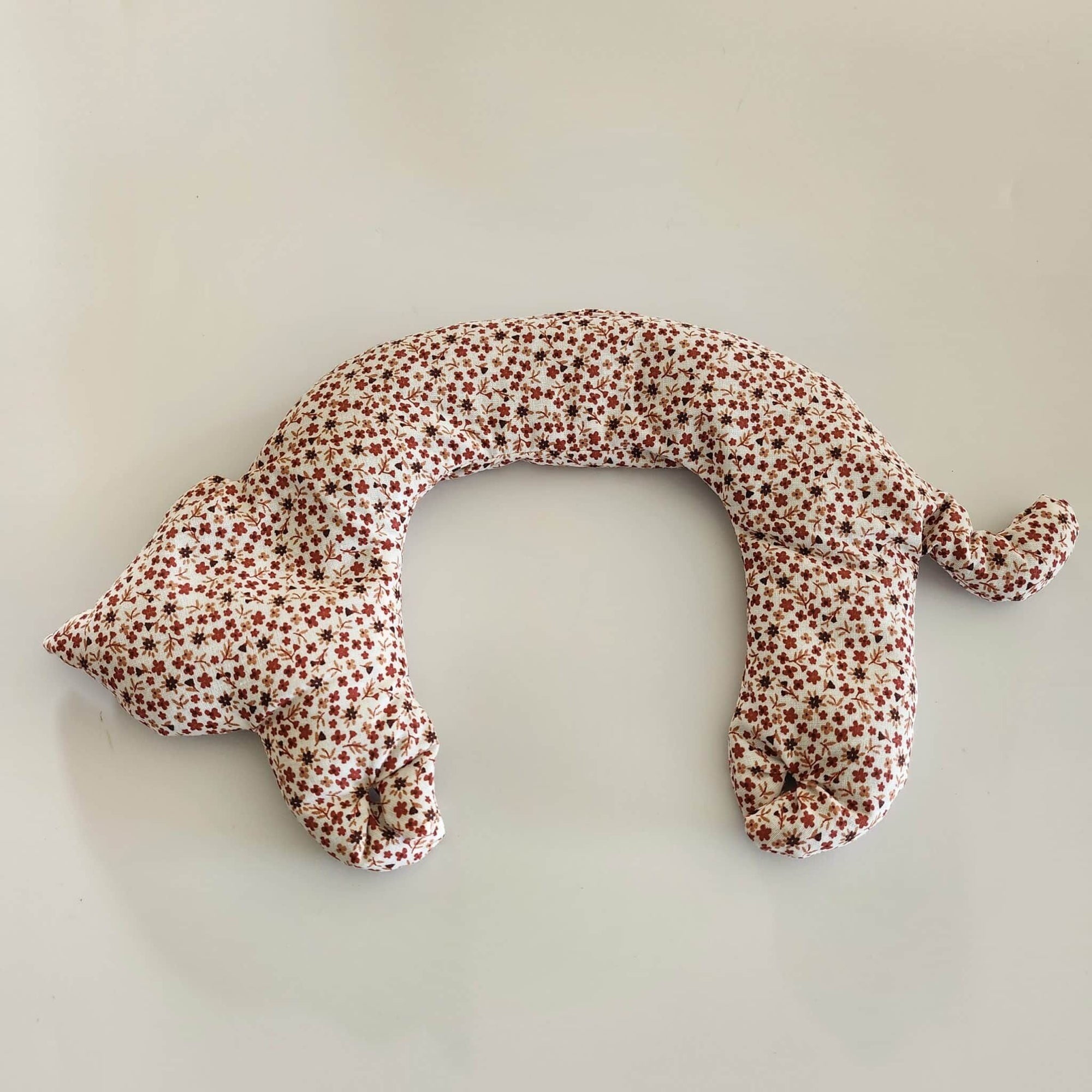 Bouillotte sèche pour les cervicales aux graines de Lin Bio en forme de chat
