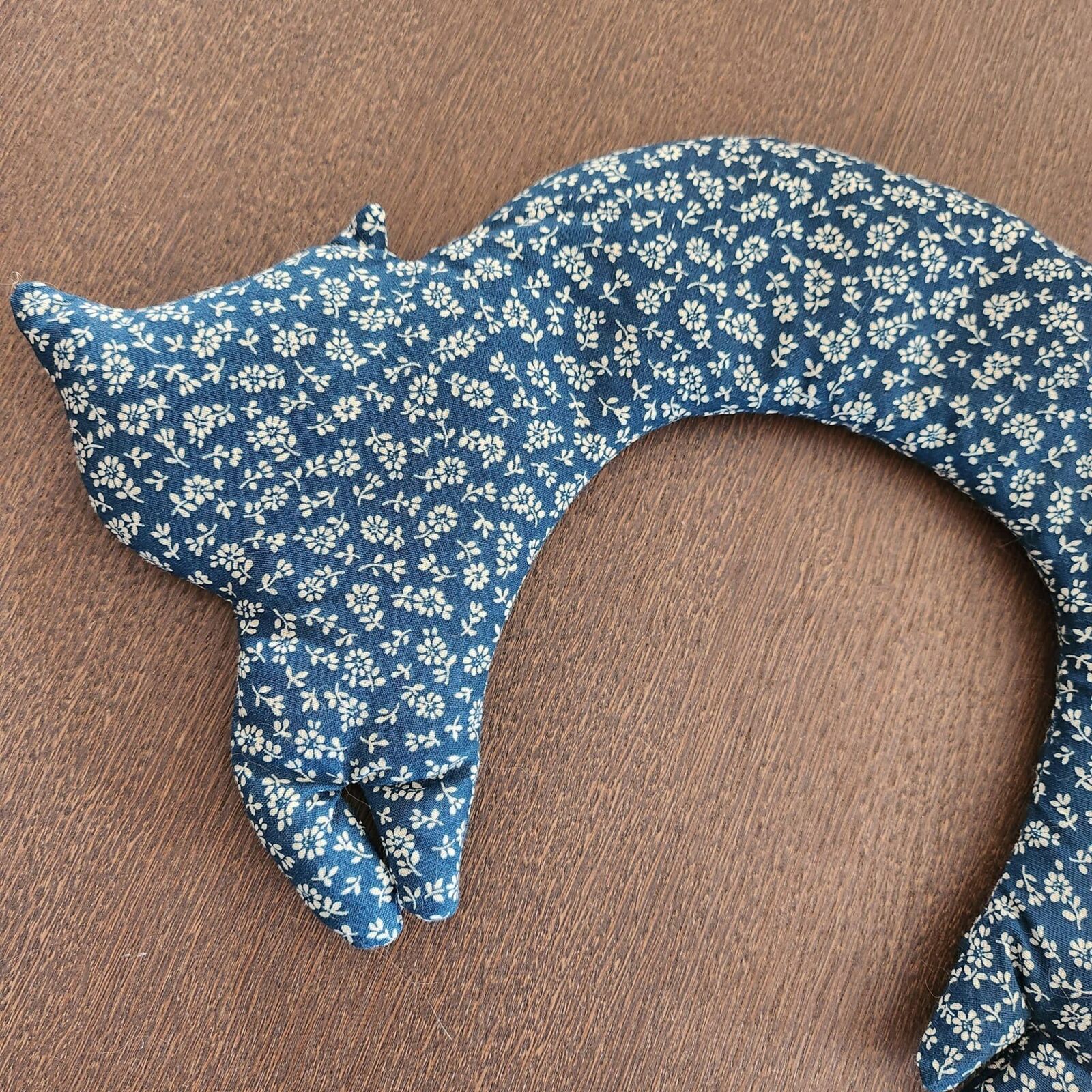 Bouillotte sèche pour les cervicales aux graines de Lin Bio en forme de chat