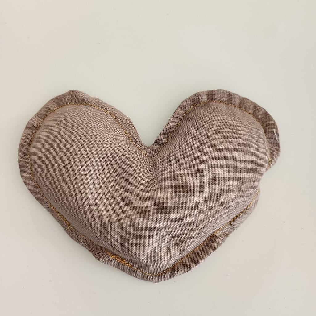 Bouillotte sèche déhoussable aux graines de Lin Bio en forme de coeur