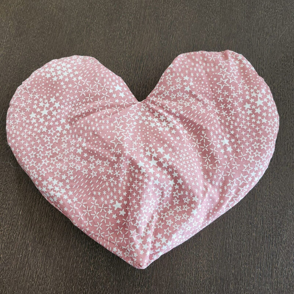 Bouillotte sèche déhoussable aux graines de Lin Bio en forme de coeur