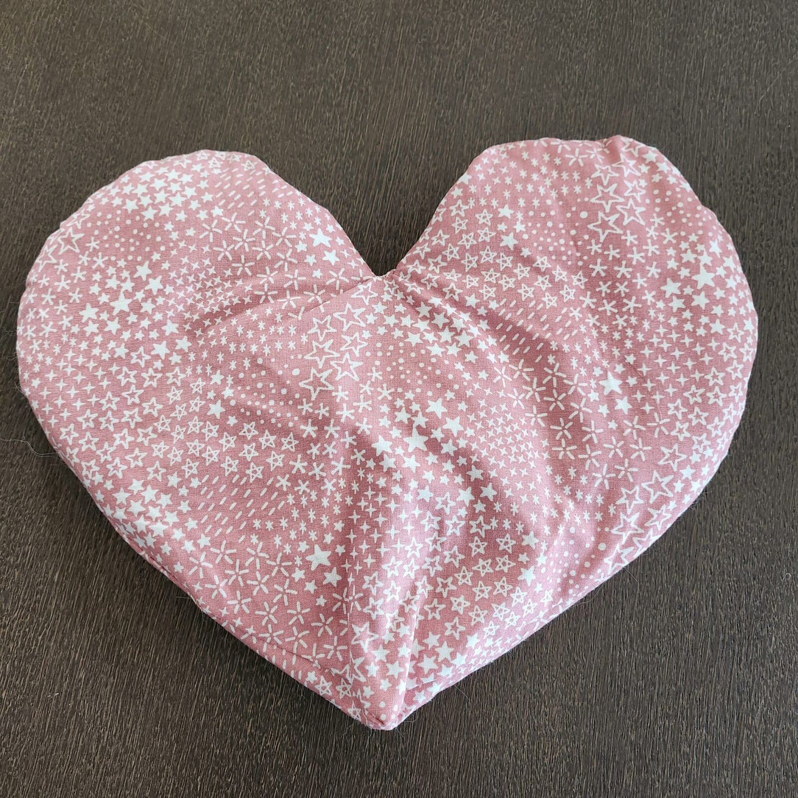 Bouillotte sèche déhoussable aux graines de Lin Bio en forme de coeur