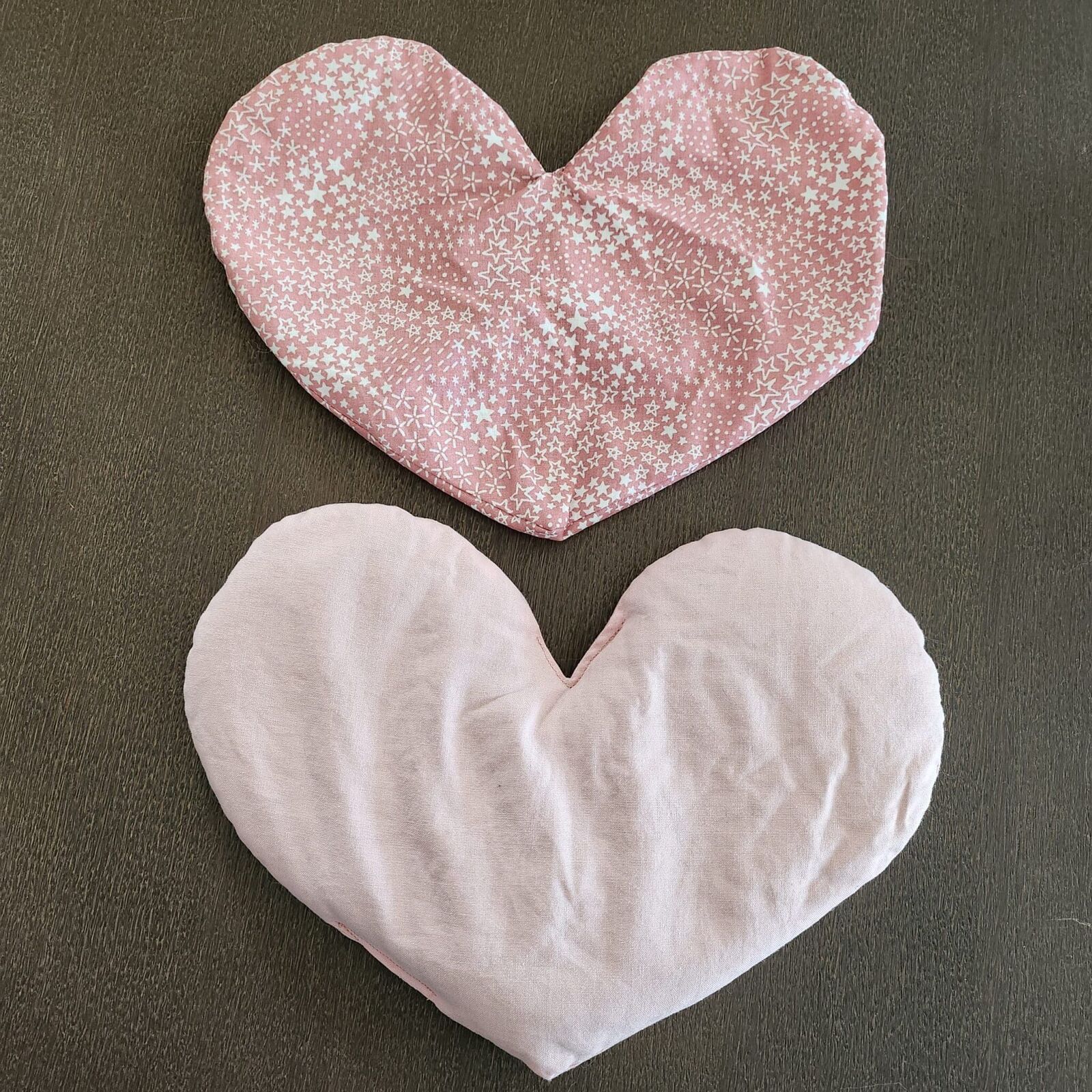 Bouillotte sèche déhoussable aux graines de Lin Bio en forme de coeur