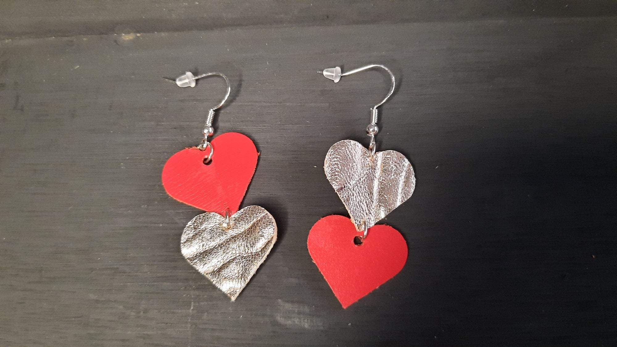 Boucles d'oreille en cuir Upcyclé
