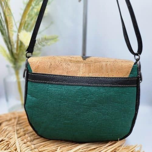 Sac Iris en Piñatex et Liège motif Chat
