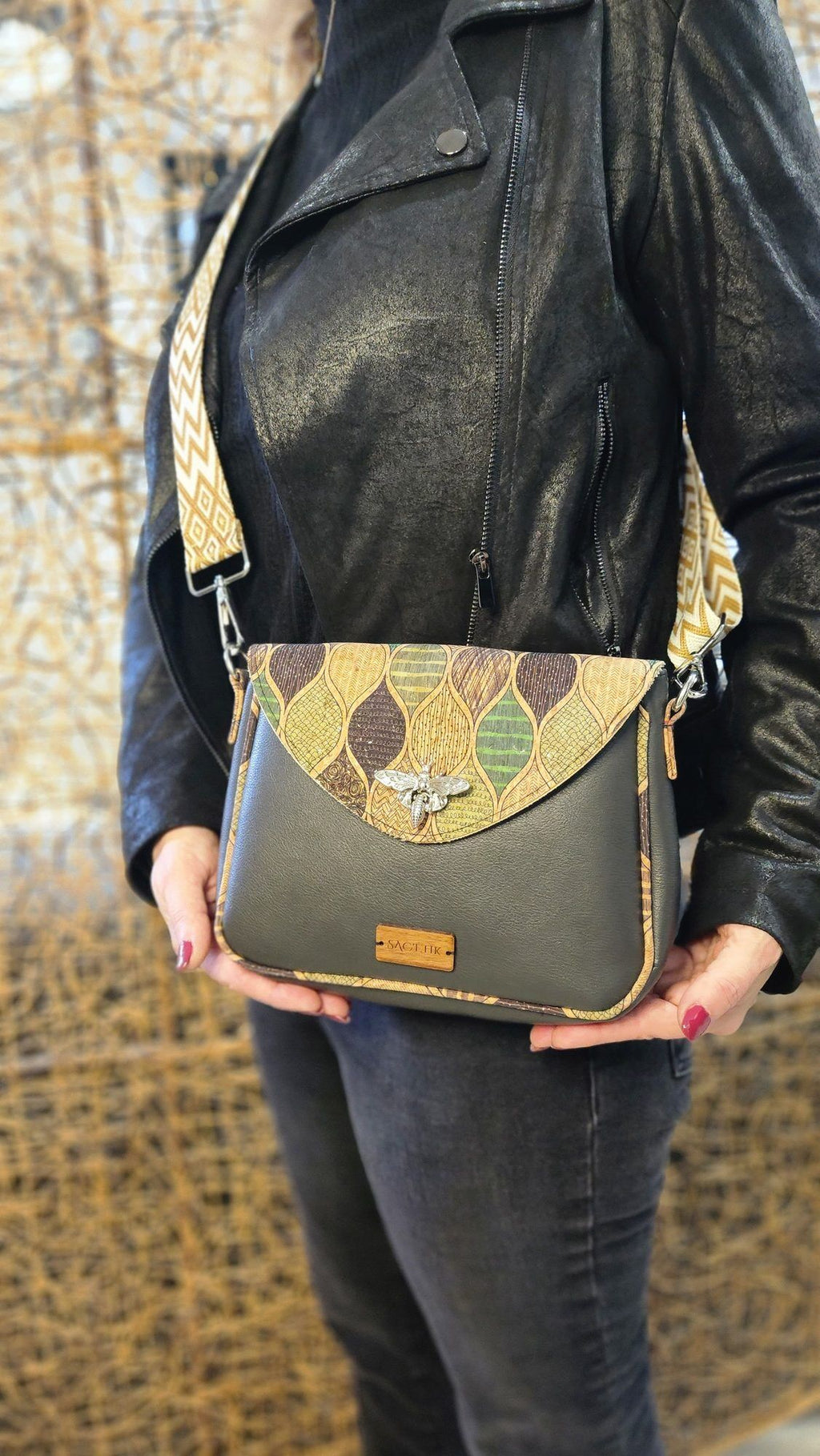 Sac Camélia en Apple Skin et Liège