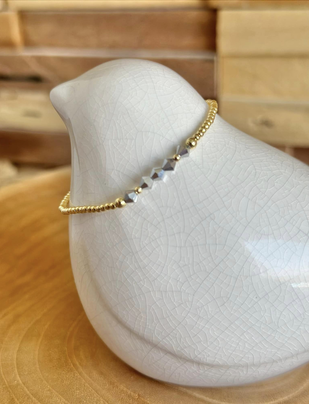 BRACELET PERLES PO SWAROVSKI ARGENT