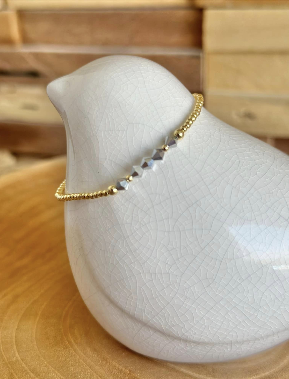 BRACELET PERLES PO SWAROVSKI ARGENT