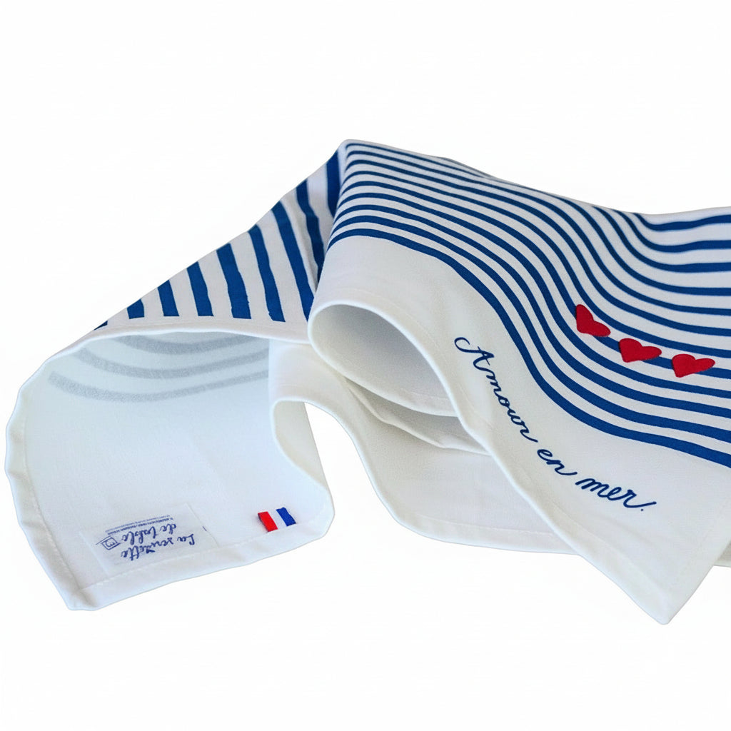 La serviette de table à l'unité "Amour en mer"