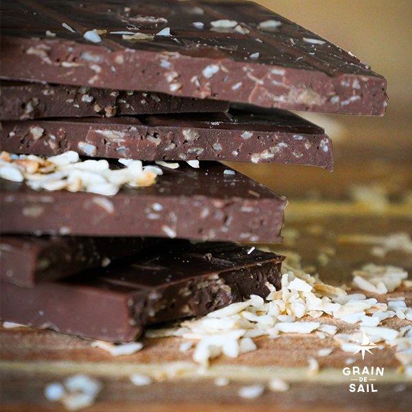 Organic Toasted Dark Chocolate and Shredded Coconut Bar - 100G