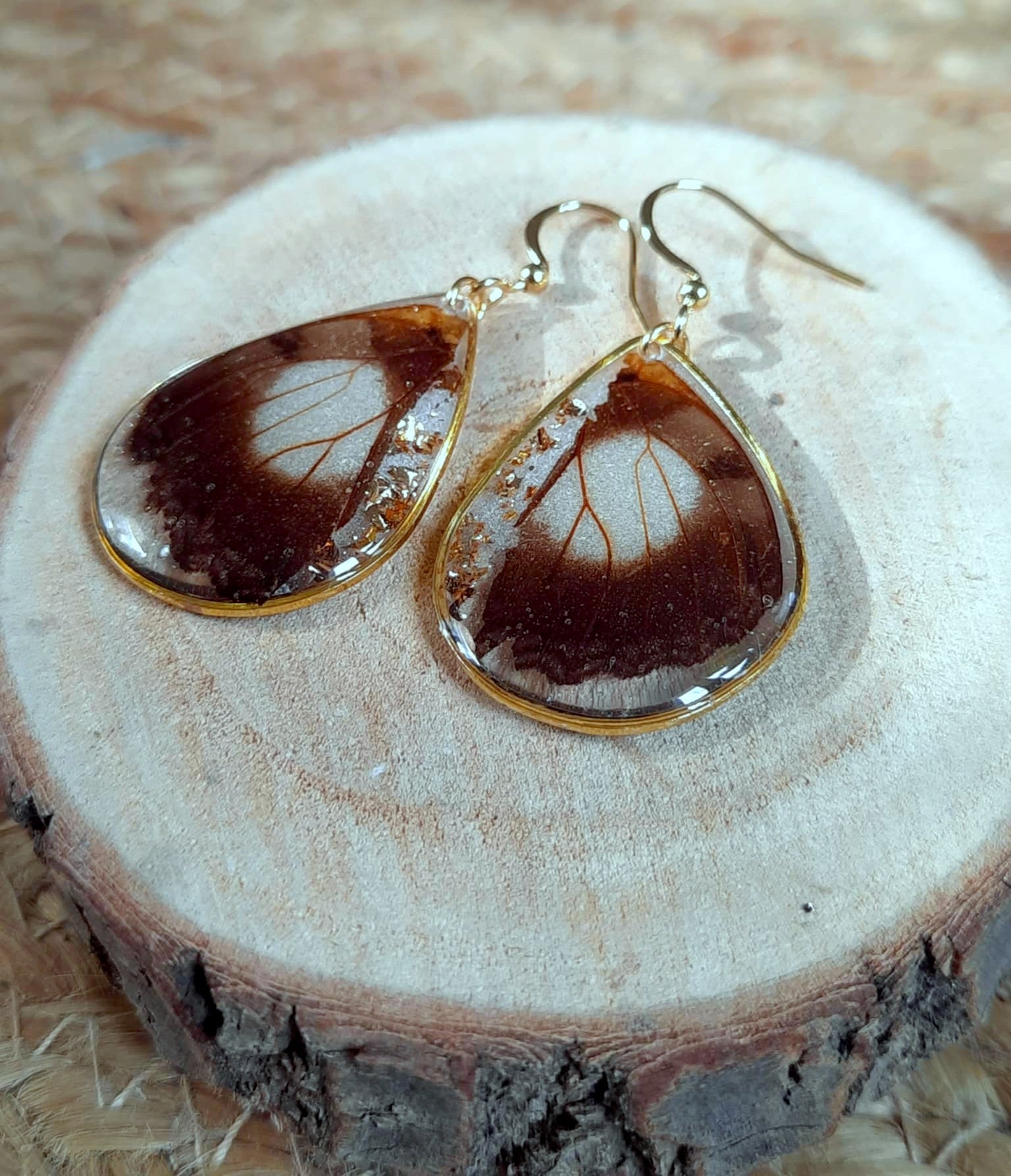 Boucles d'oreille, Aile de papillon