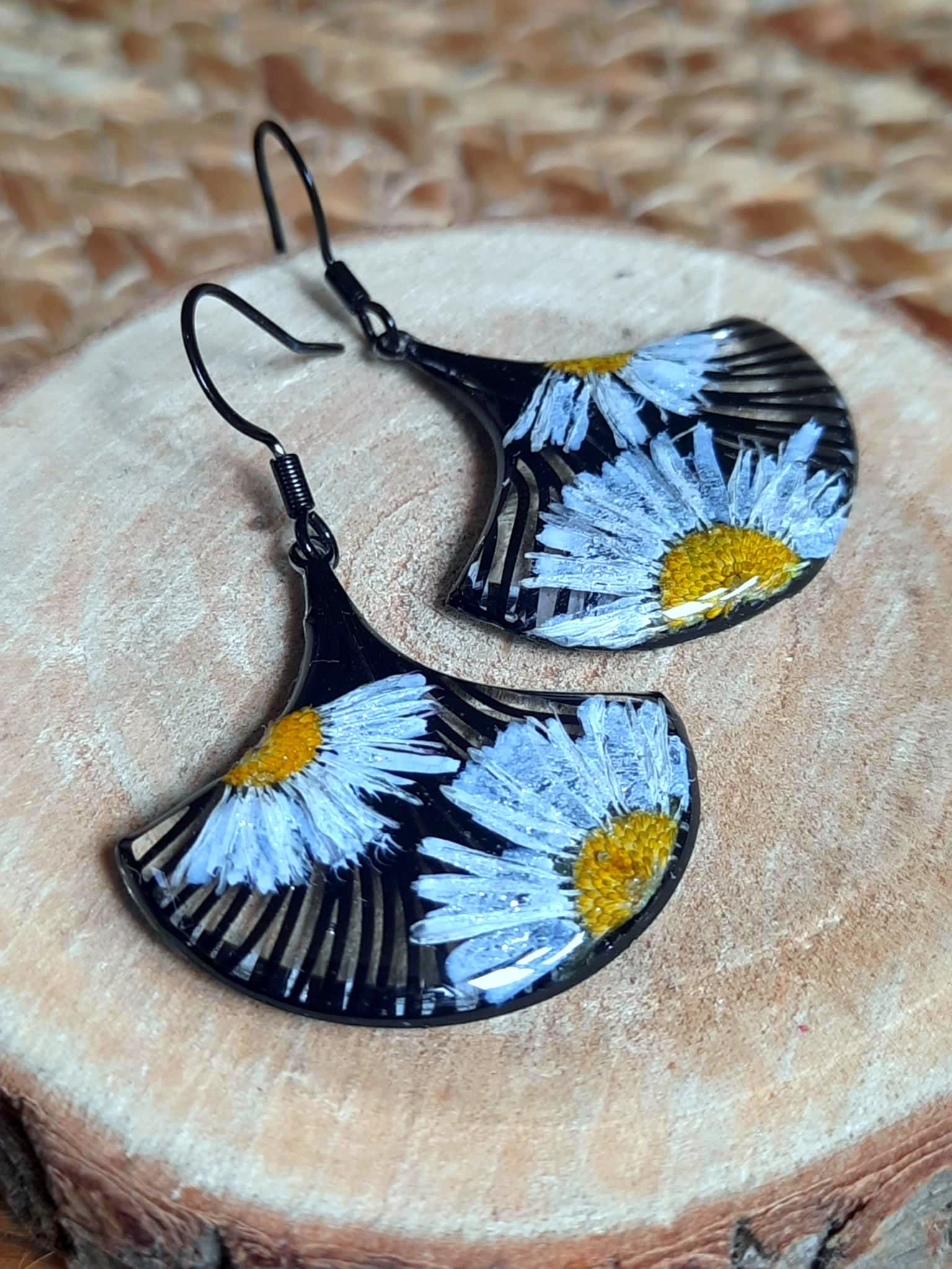 Boucles d'oreille, Pâquerettes