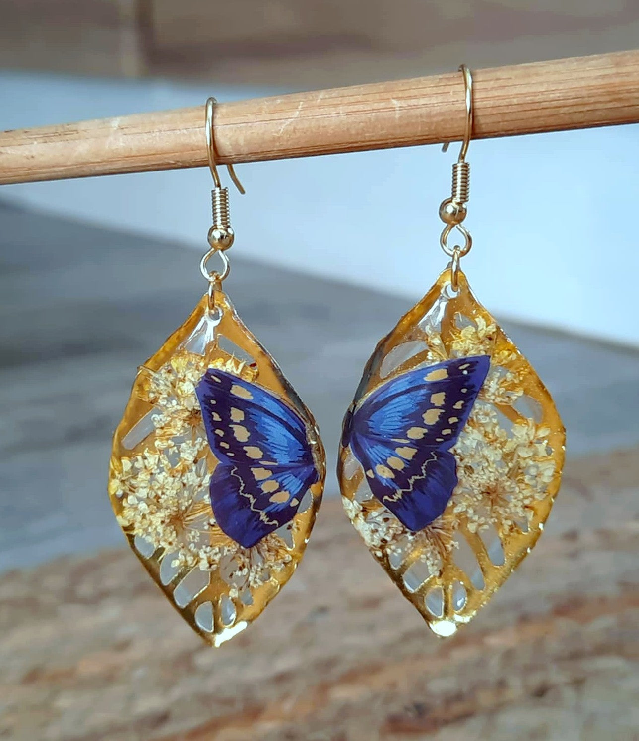 Boucles d'oreille, Fleur de carotte