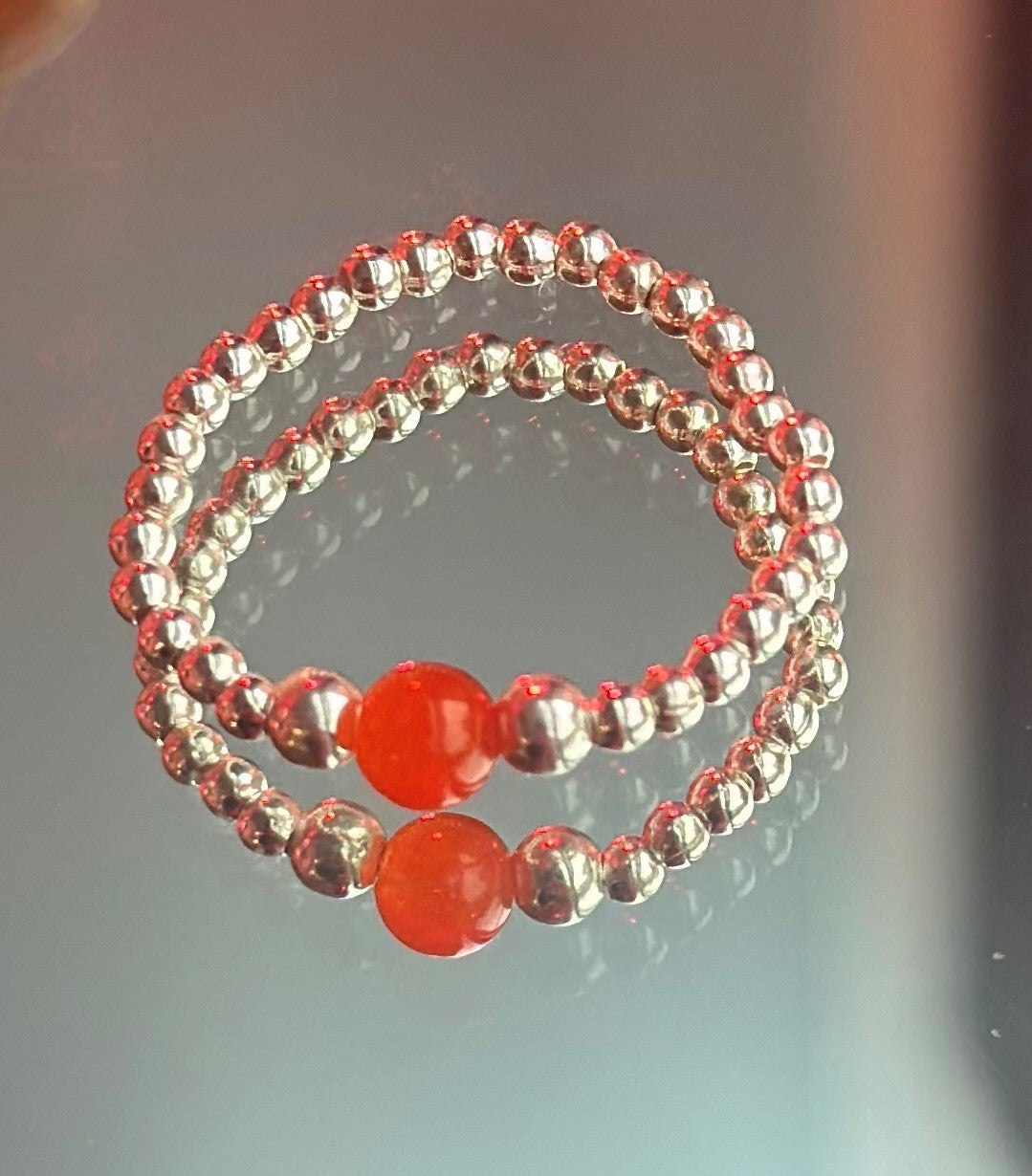 BAGUE PERLES ARG PERLE ORANGE