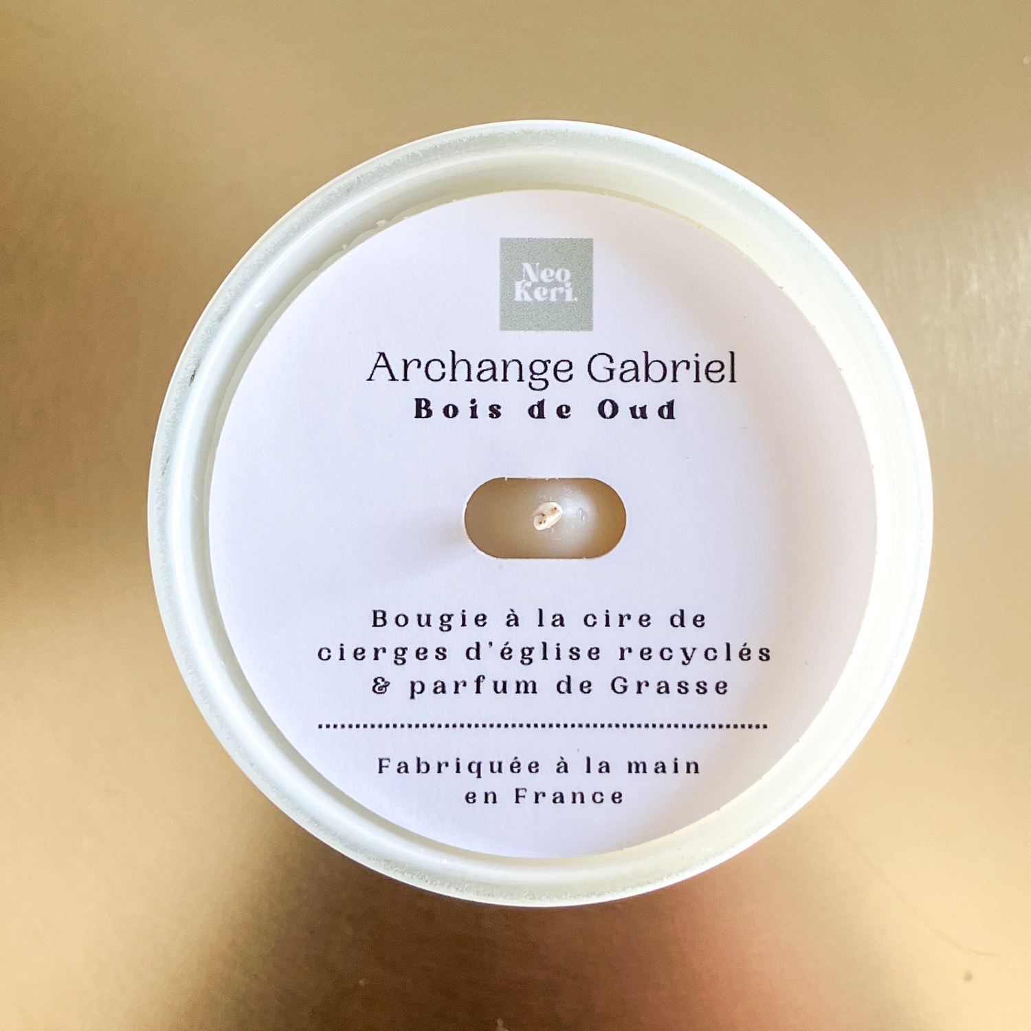 Bougie Archange Gabriel Néo Keri, parfum bois de oud