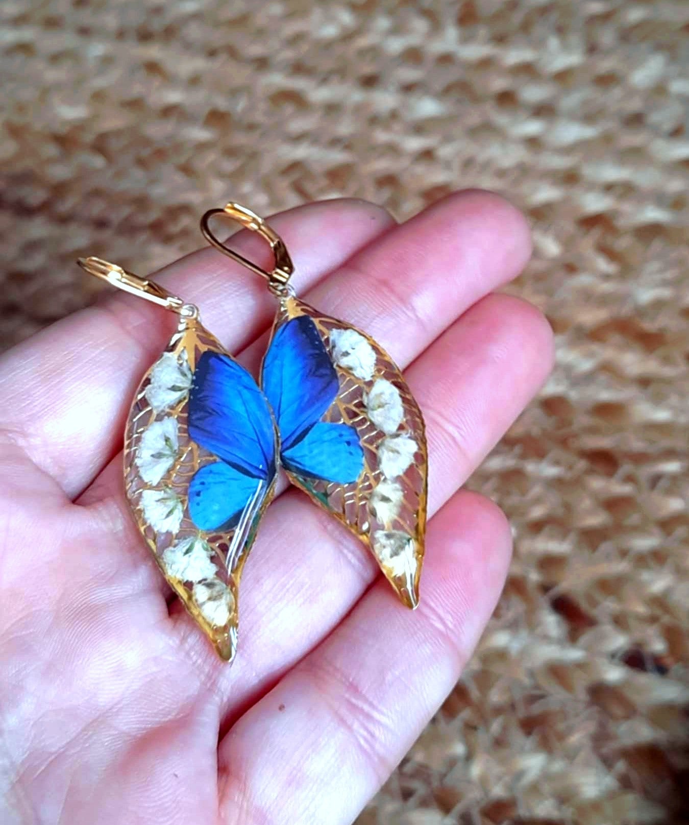 Boucles d'oreille, Gypsophiles